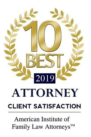 American Institute of family law attorneys, client satisfaction 10 best of 2019 award